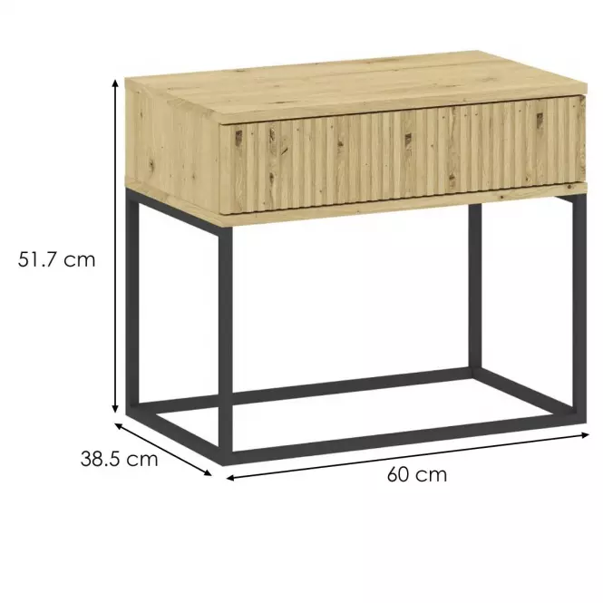 Nočný stolík 1S nízky-60 bez rukovätí artisan,2