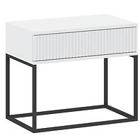 Nočný stolík 1S nízky-60 bez rukovätí biela