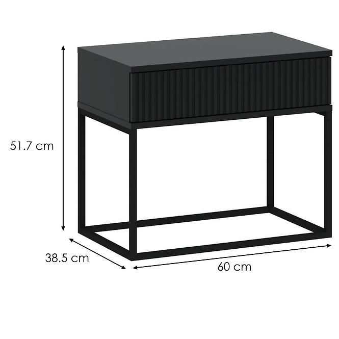 Nočný stolík 1S nízky-60 bez rukovätí antracit