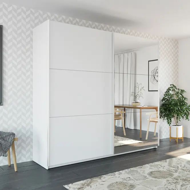 Skriňa Vigo 225 biela / zrkadlo,4
