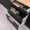Kuchynská skrinka Denis D90PC S/3 čierna mat continental/biela,7