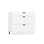 Kuchynská skrinka Adele D90PC S/3 biela hrášok/biela