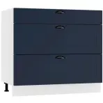 Kuchynská skrinka Adele D90PC S/3 granát mat/biela