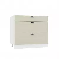 Kuchynská skrinka Adele D90PC S/3 caffe mat/biela