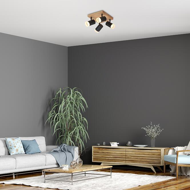 Stropné bodové svietidlo  TORAS GU10 4XMAX 5W LS4,6
