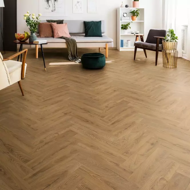 Laminátová podlaha vodeodolná Dub Inca Carpenter 8mm AC5 Herringbone K476,2