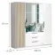Skriňa Sorento 200 biela+lamel craft zlatá,2