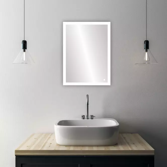 Zrkadlo LED 40 + dotykový spínač 60X80,3