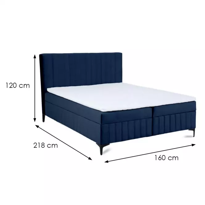 Kontinentálna posteľ Sergio 160x200 Bluvel 86 s topperom