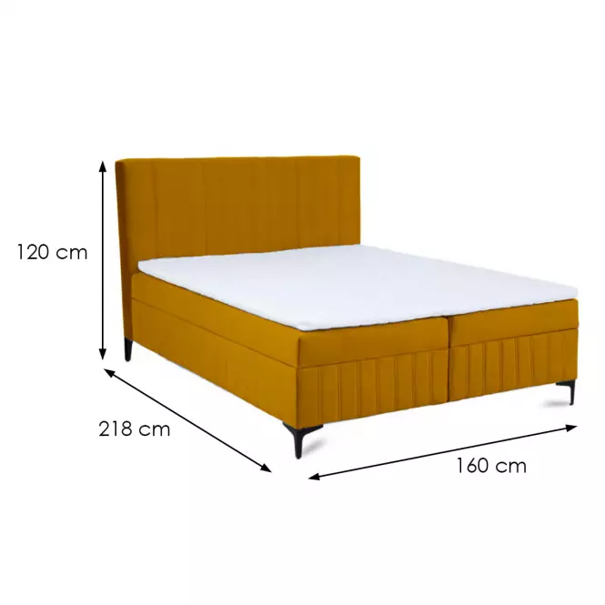 Kontinentálna posteľ Sergio 160x200 Bluvel 68 s topperom,8