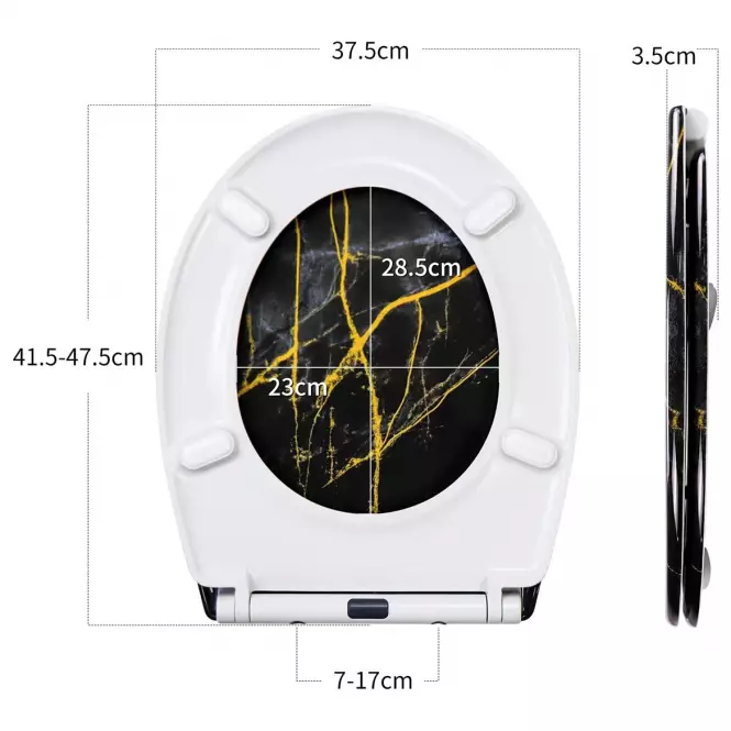 Wc doska duropalst black mramor