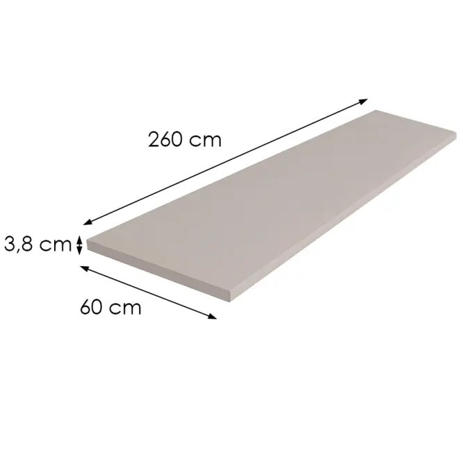 Kuchynská doska 260cm/38mm Cashmere / U12168QR,2