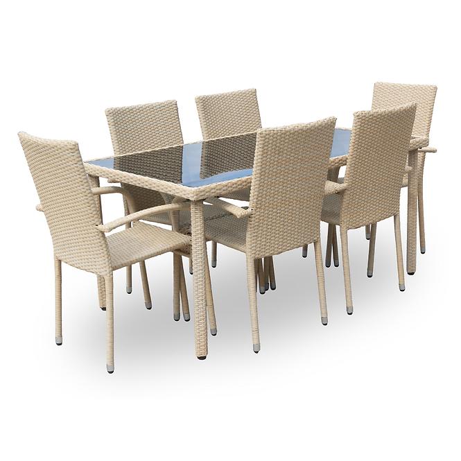 Komplet záhradného nábytku New Haiti natural,3