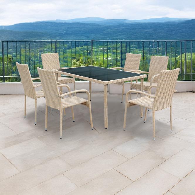 Komplet záhradného nábytku New Haiti natural,2