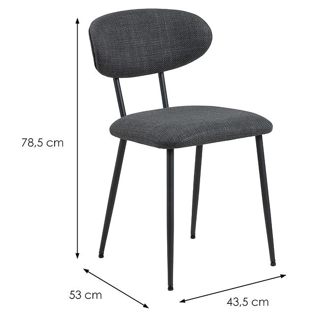 Stolička dark grey 2 ks