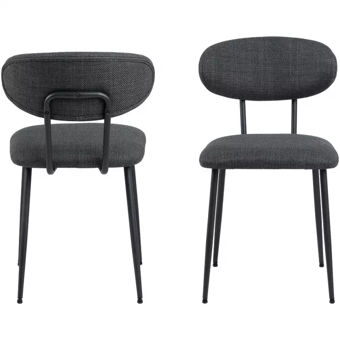 Stolička dark grey 2 ks