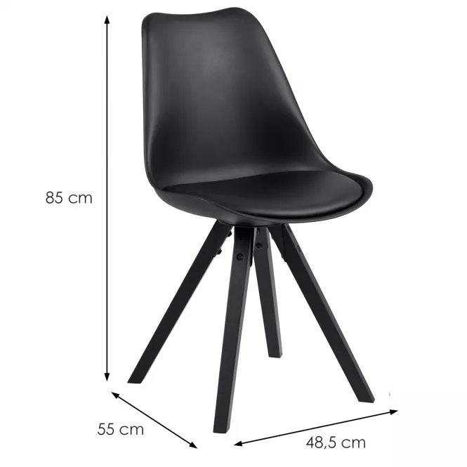 Stolička black 2 ks