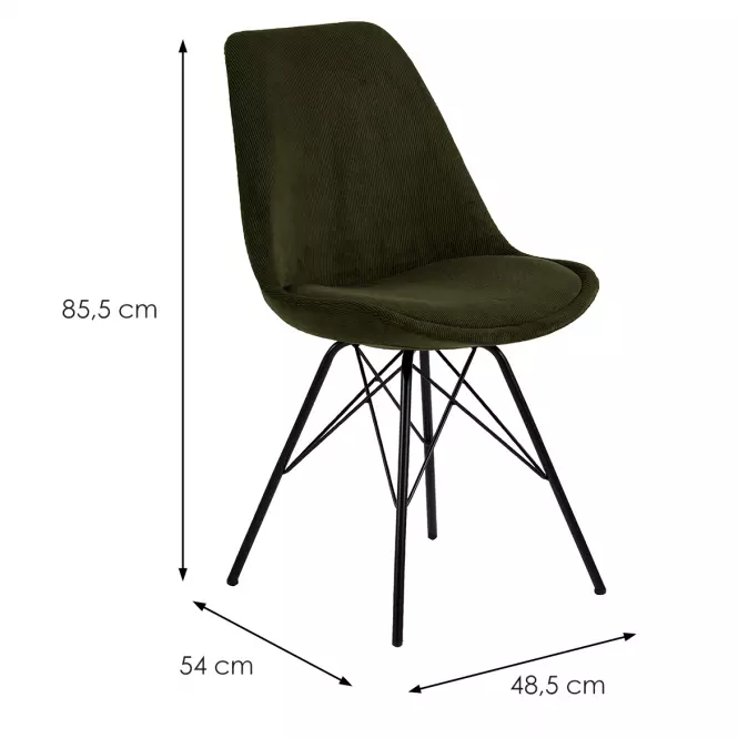 Stolička olive green 2 ks