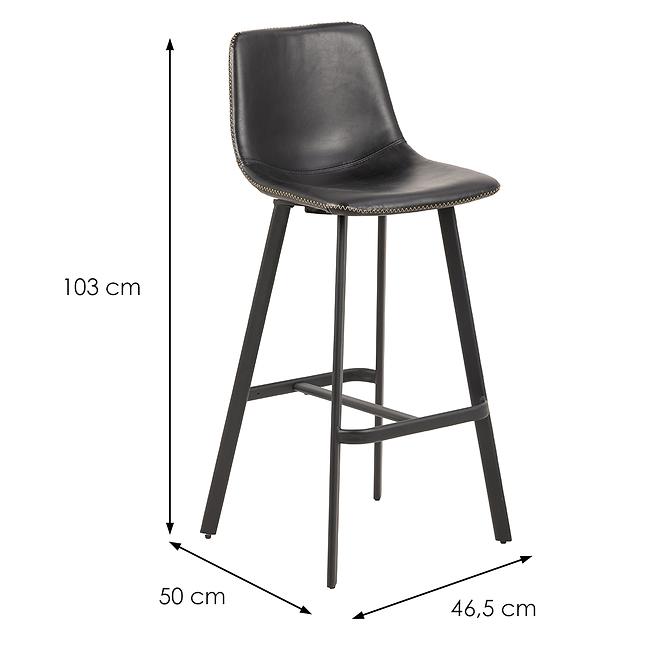 Barová stolička black 2 ks,2