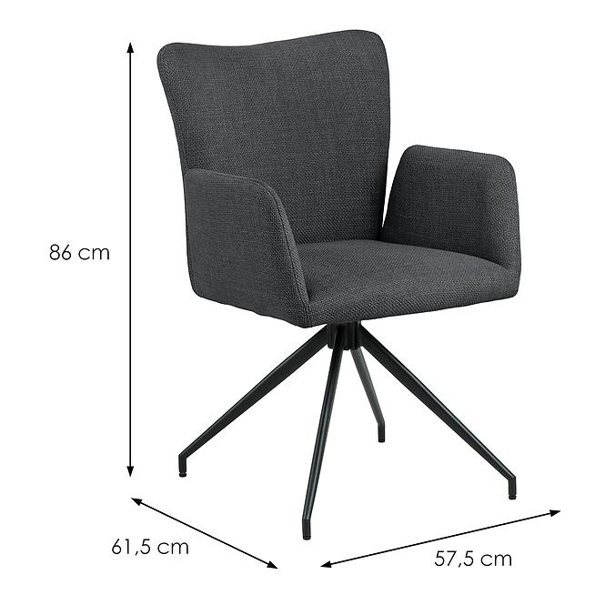 Stolička dark grey 2 ks