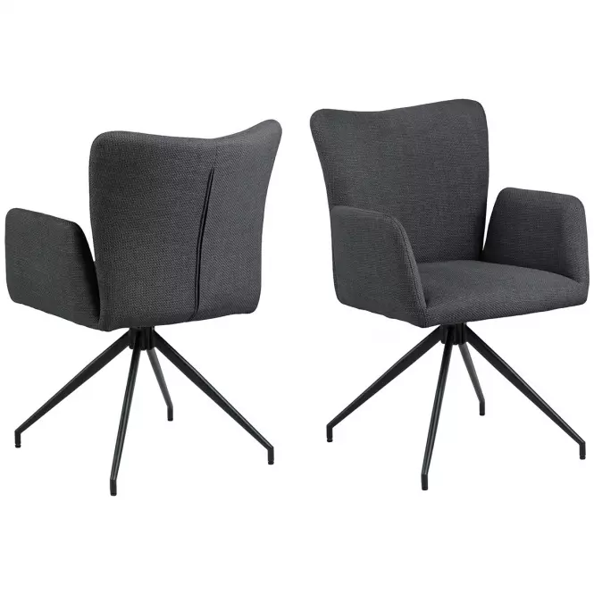 Stolička dark grey 2 ks