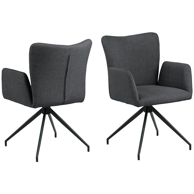 Stolička dark grey 2 ks