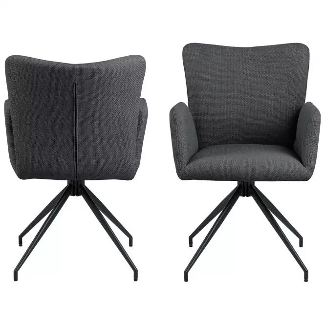 Stolička dark grey 2 ks