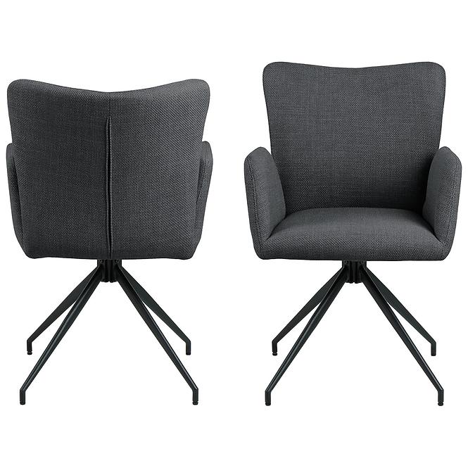 Stolička dark grey 2 ks