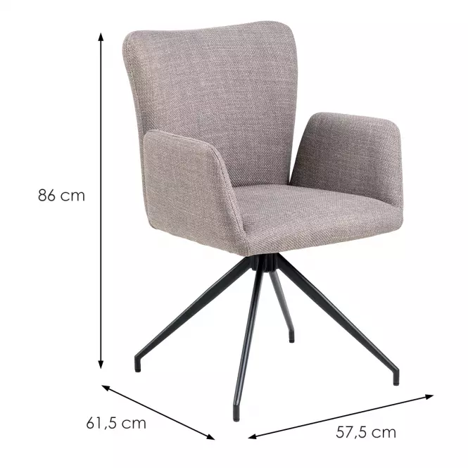Stolička grey-brown 2 ks