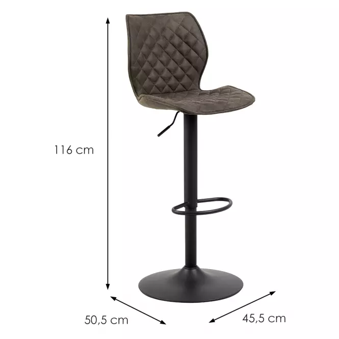 Barová stolička anthracite 2 ks