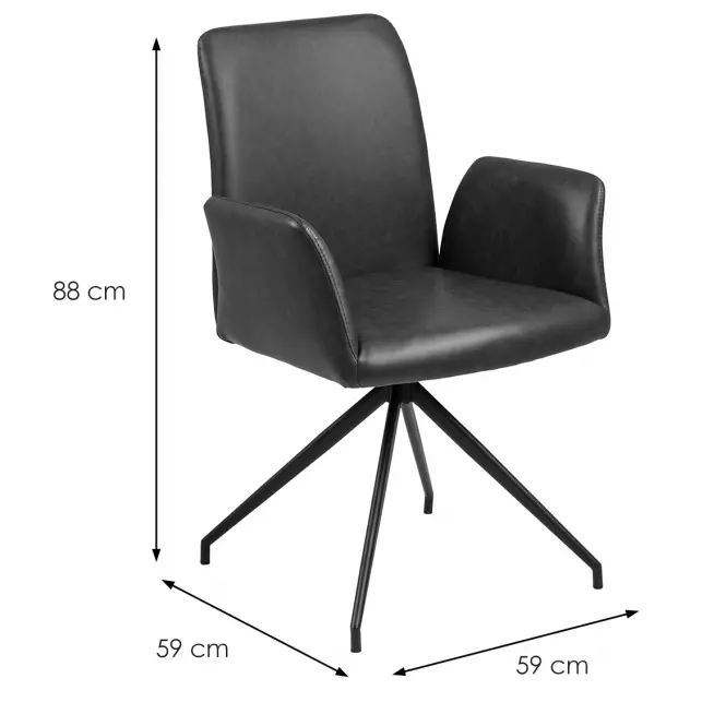 Stolička retro black