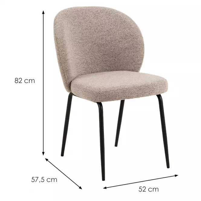 Stolička beige 2 ks
