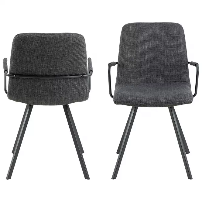 Stolička dark grey 2 ks