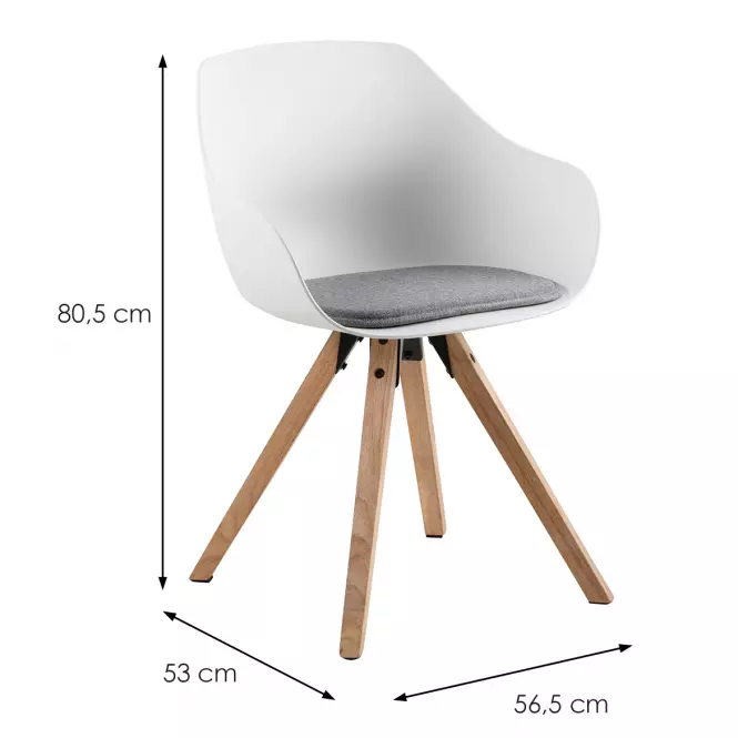 Stolička light grey 2 ks