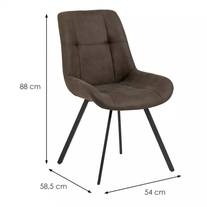 Stolička anthracite 2 ks