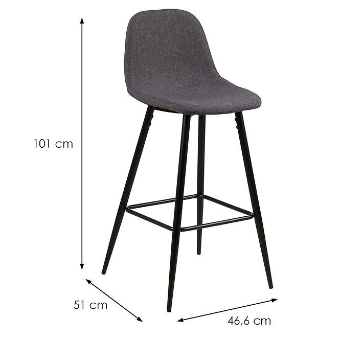 Barová stolička grey 2 ks,2
