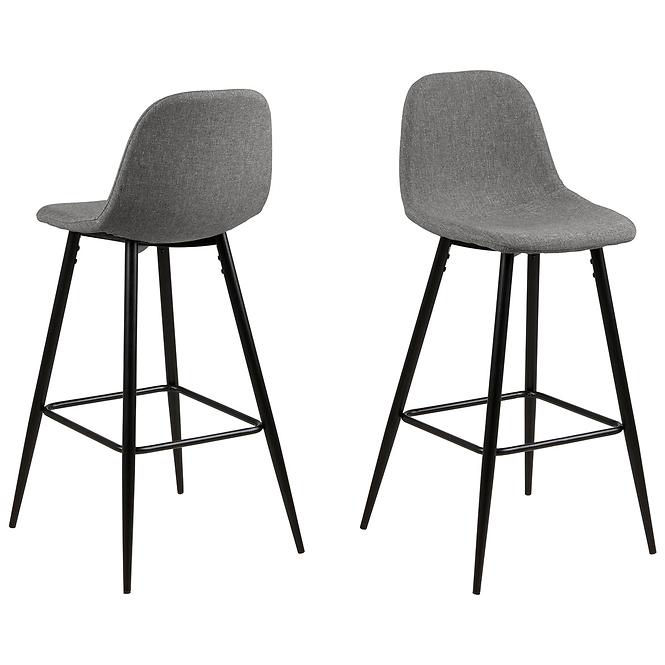 Barová stolička light grey 2 ks