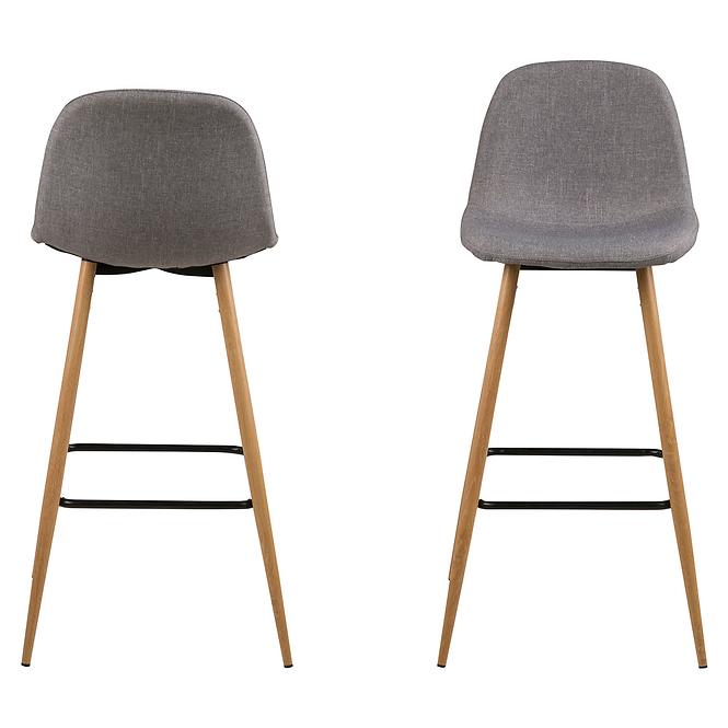 Barová stolička light grey 2 ks,4