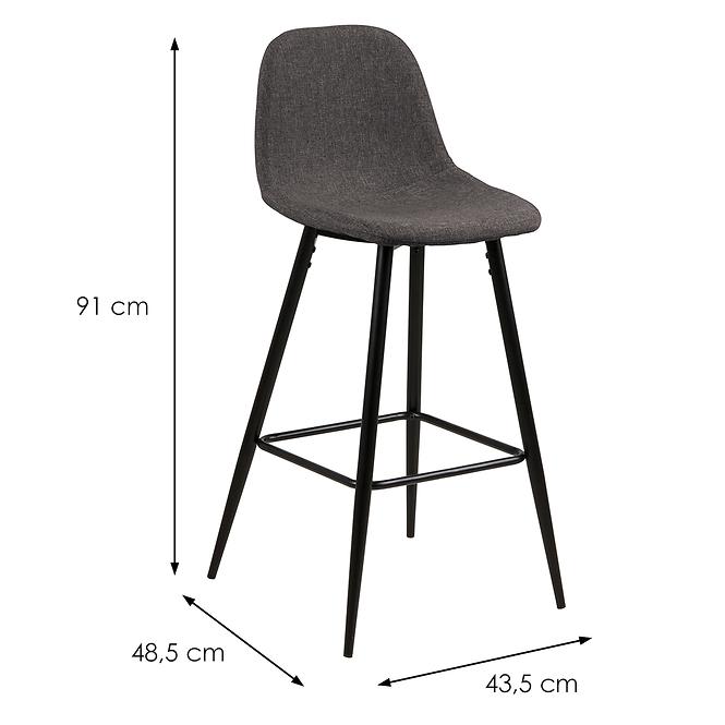 Barová stolička grey 2 ks,2