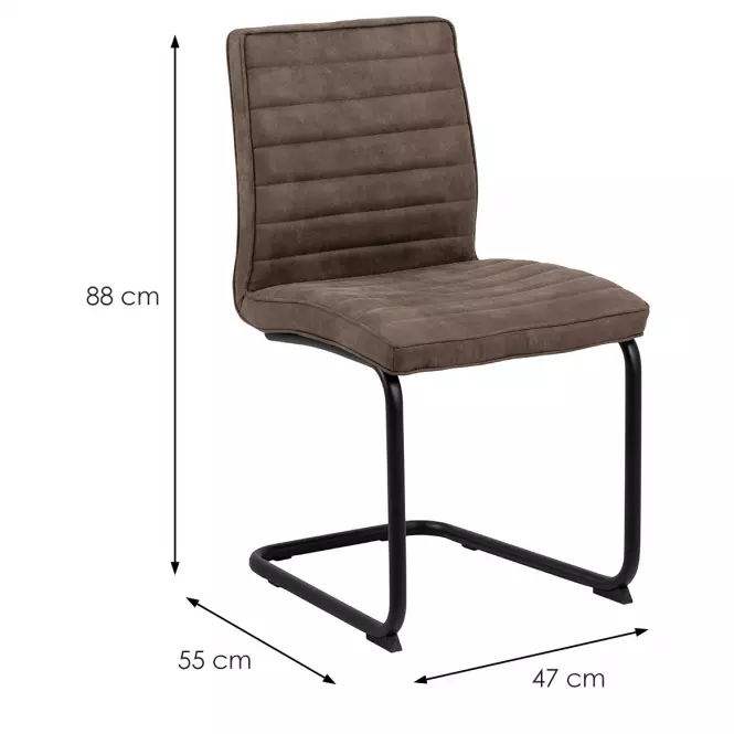 Stolička light brown 2 ks