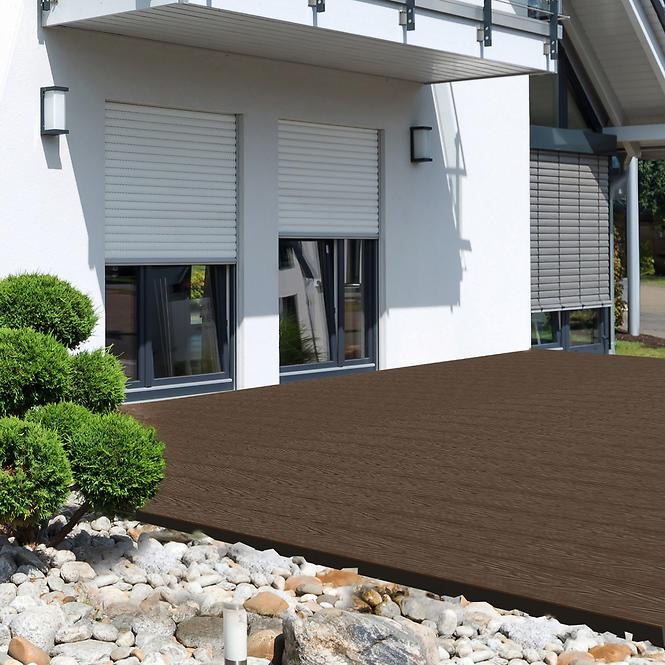 Kompozitná terasová doska MERCADO Premium hnedá 2200x140x20 mm