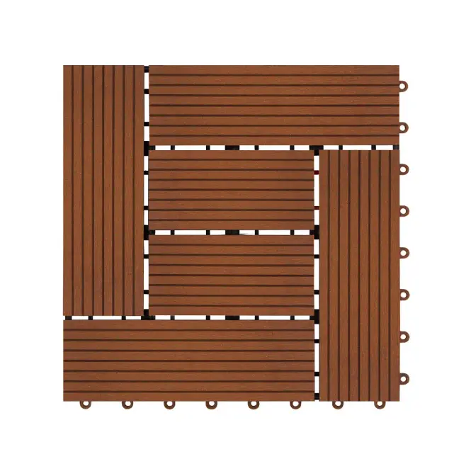 Terasová dlaždica WPC redwood 30x30 cm
