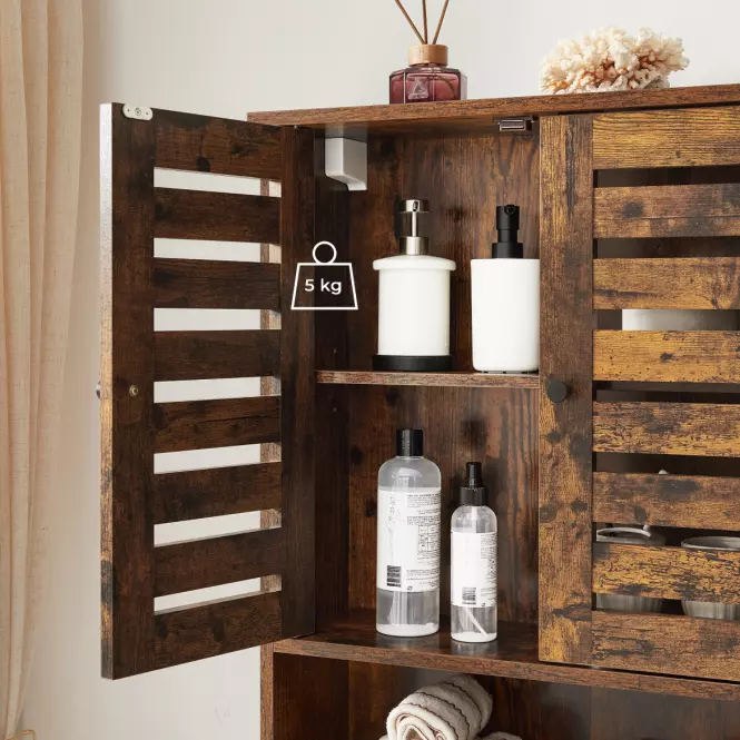 Závesná Kúpeľňová Skrinka Foggia Rustic Brown