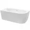 Voľne stojaca vaňa rohová Avita A-Line 150/75 L + sifón klik-klak chróm s prepadom slim,2