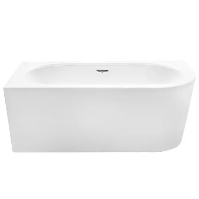 Voľne stojaca vaňa rohová Avita A-Line 150/75 L + sifón klik-klak chróm s prepadom slim,3