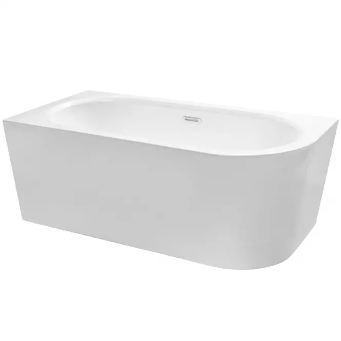Voľne stojaca vaňa rohová  Avita A-Line 150/75 P + sifón klik-klak čierny s prepadom slim,2
