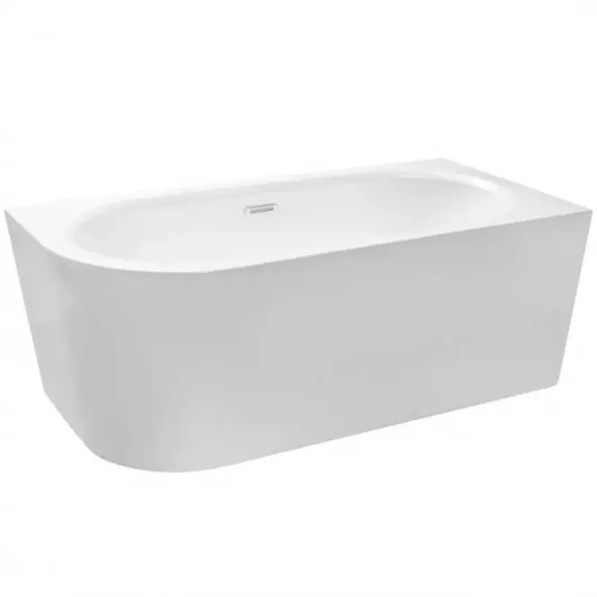 Voľne stojaca vaňa rohová Avita A-Line 170/75 P + sifón klik-klak čierny s prepadom slim