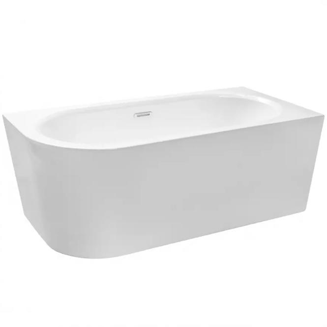 Voľne stojaca vaňa rohová Avita A-Line 170/75 P + sifón klik-klak čierny s prepadom slim