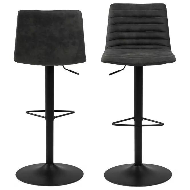 Barová stolička anthracite 2 ks