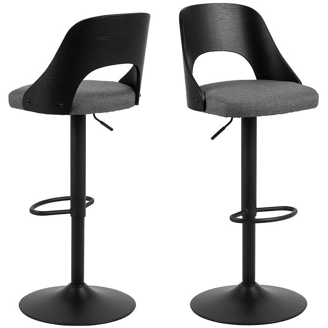Barová stolička dark grey 2 ks